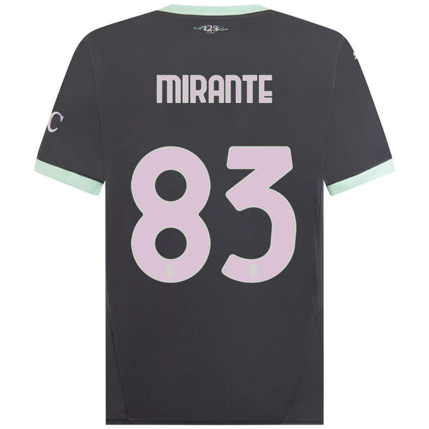 Hombre Camiseta Antonio Mirante #83 Gris Equipación Tercera 2024/25 La Camisa Chile