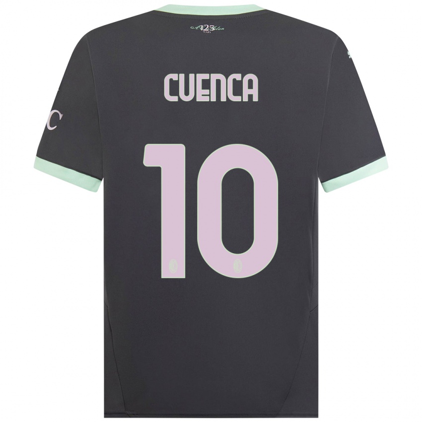 Hombre Camiseta Hugo Cuenca #10 Gris Equipación Tercera 2024/25 La Camisa Chile