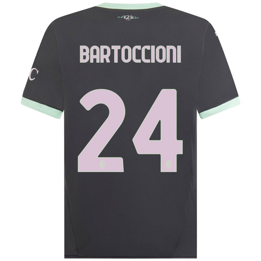 Hombre Camiseta Andrea Bartoccioni #24 Gris Equipación Tercera 2024/25 La Camisa Chile