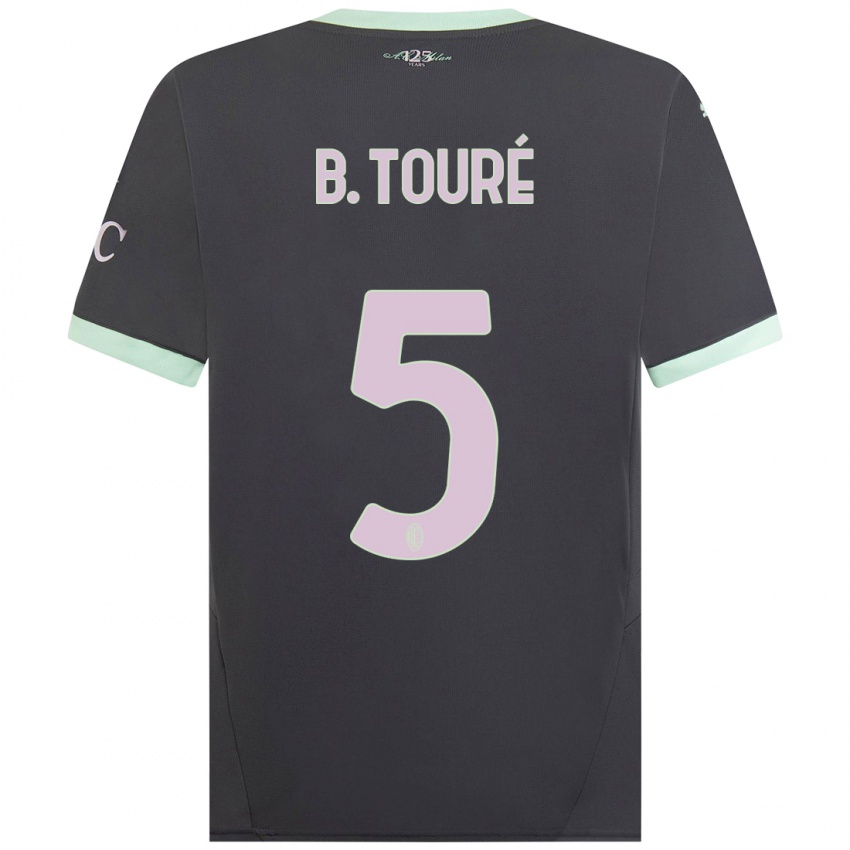 Hombre Camiseta Fode Ballo-Toure #5 Gris Equipación Tercera 2024/25 La Camisa Chile