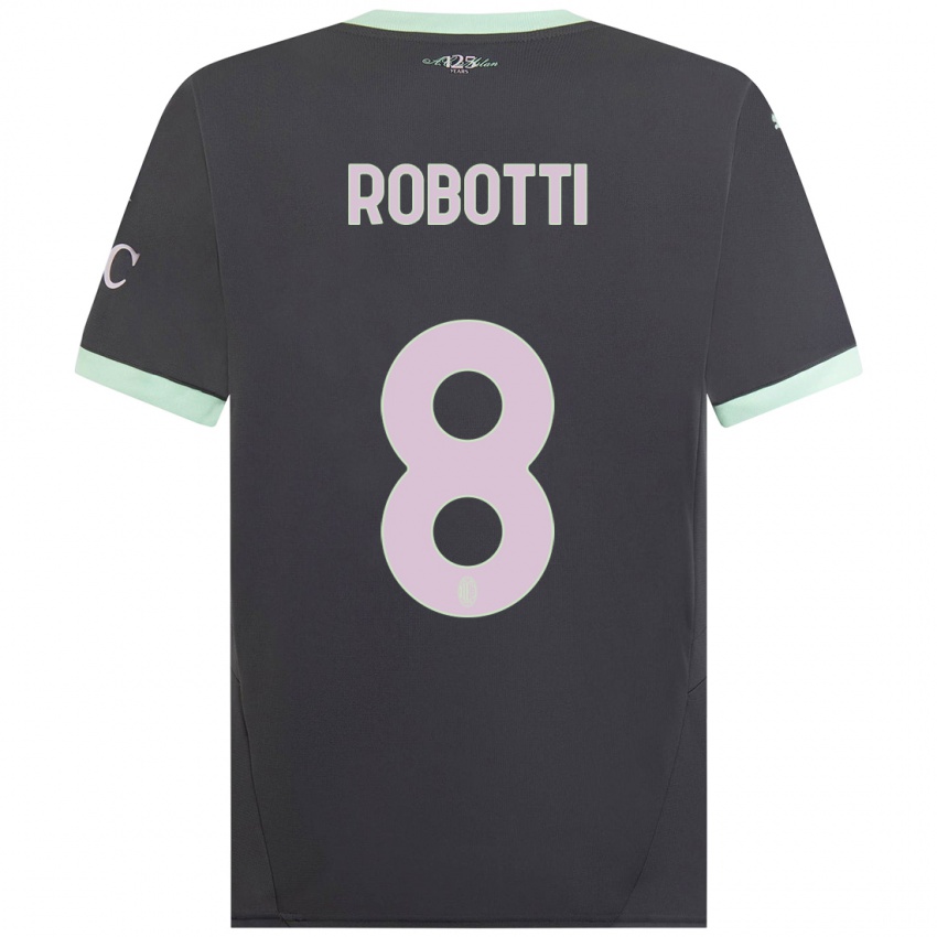 Hombre Camiseta Giovanni Robotti #8 Gris Equipación Tercera 2024/25 La Camisa Chile