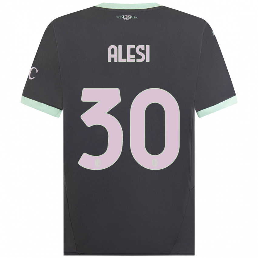 Hombre Camiseta Gabriele Alesi #30 Gris Equipación Tercera 2024/25 La Camisa Chile