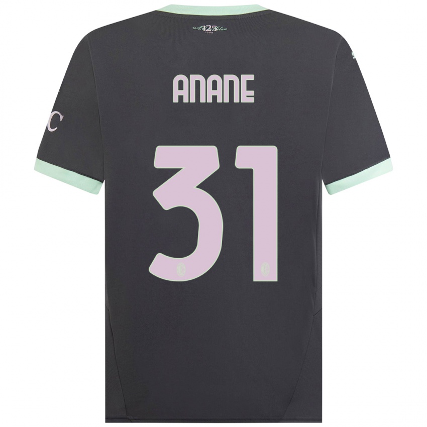 Hombre Camiseta Emmanuel Anane #31 Gris Equipación Tercera 2024/25 La Camisa Chile