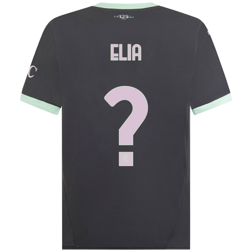 Hombre Camiseta Emanuele Elia #0 Gris Equipación Tercera 2024/25 La Camisa Chile