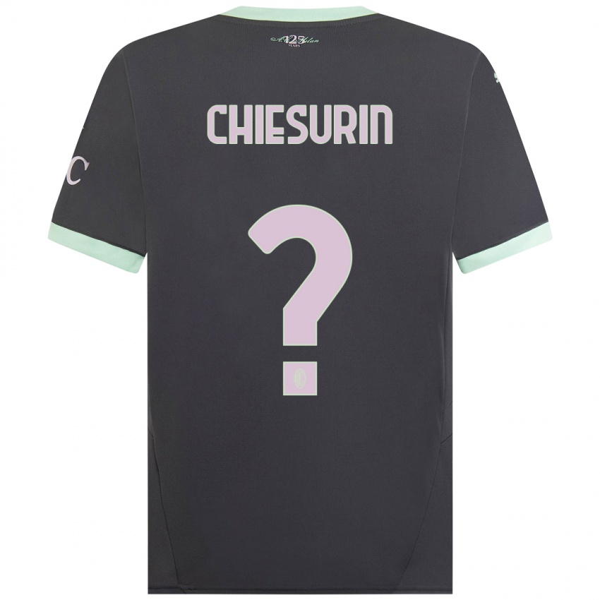 Hombre Camiseta Alberto Chiesurin #0 Gris Equipación Tercera 2024/25 La Camisa Chile