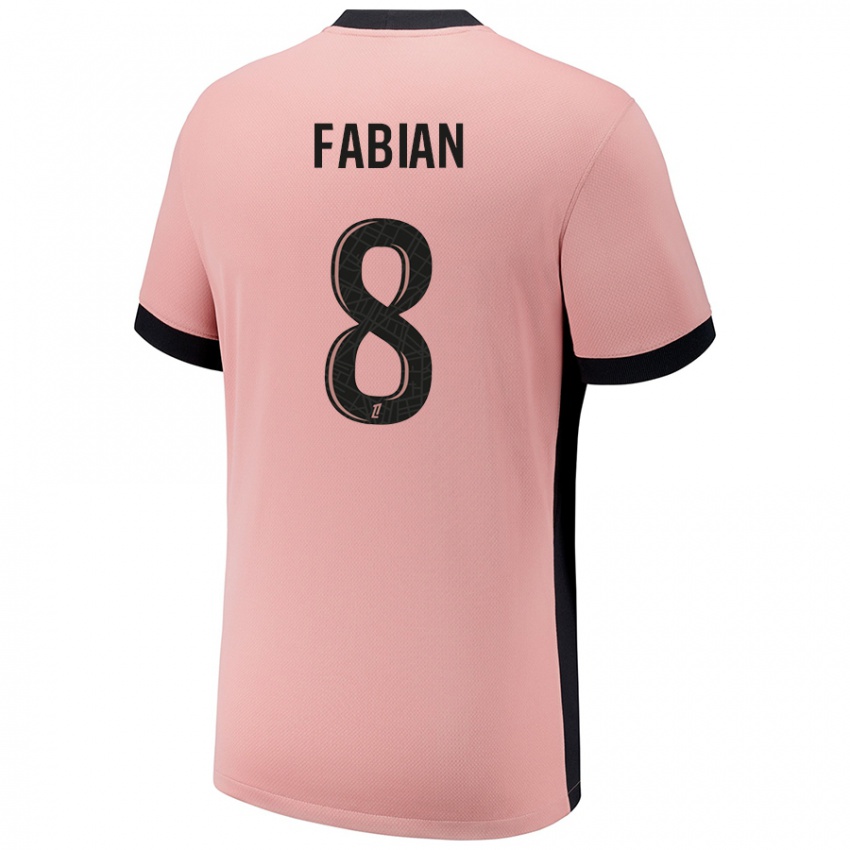 Hombre Camiseta Fabián Ruiz #8 Rosa Óxido Equipación Tercera 2024/25 La Camisa Chile