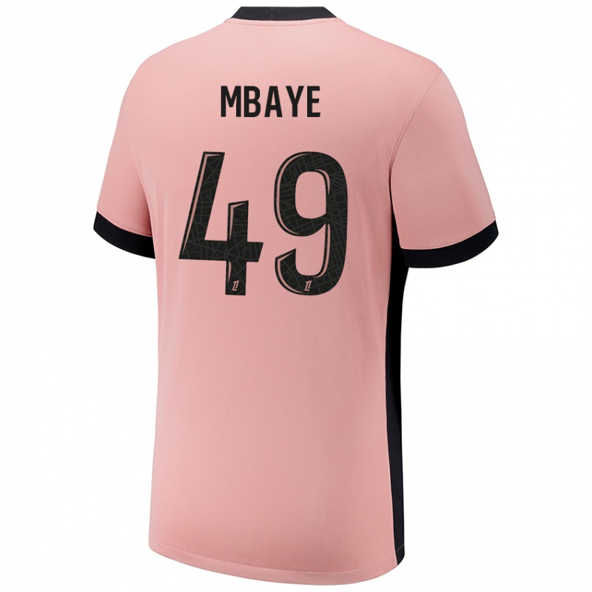 Hombre Camiseta Ibrahim Mbaye #49 Rosa Óxido Equipación Tercera 2024/25 La Camisa Chile