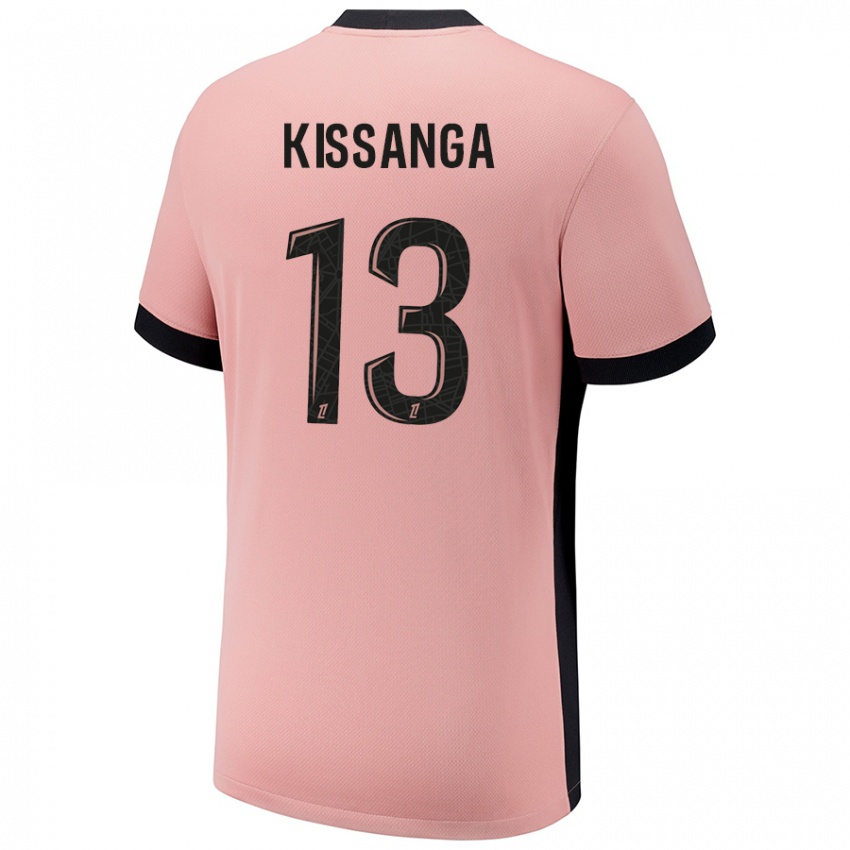 Hombre Camiseta Hugo Kissanga #13 Rosa Óxido Equipación Tercera 2024/25 La Camisa Chile