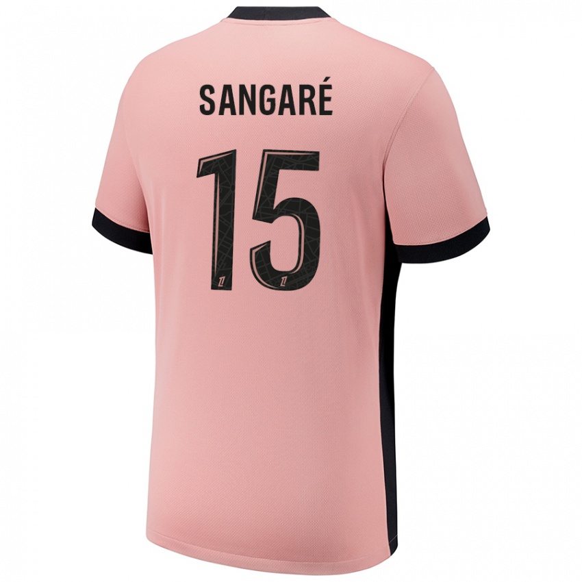 Hombre Camiseta Mahamadou Sangaré #15 Rosa Óxido Equipación Tercera 2024/25 La Camisa Chile