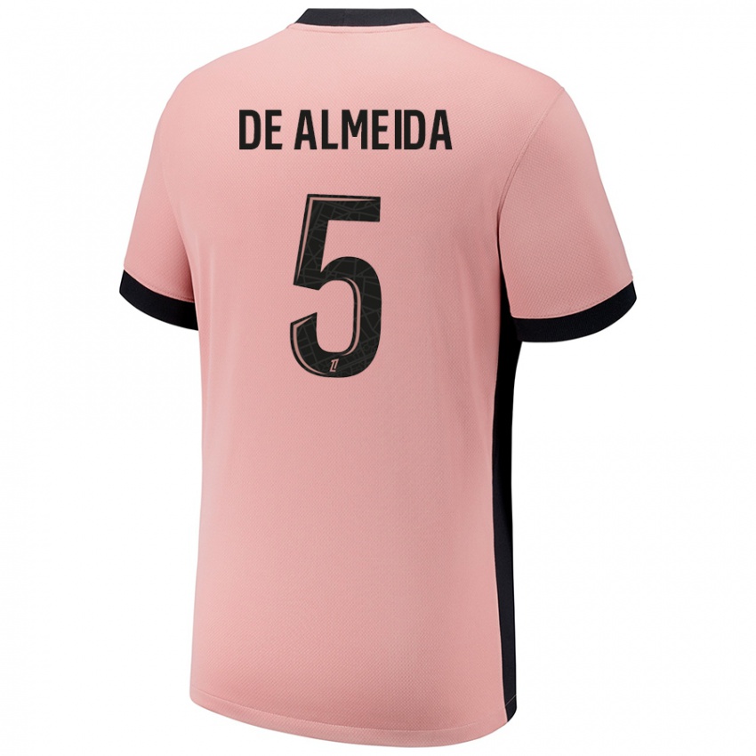 Hombre Camiseta Elisa De Almeida #5 Rosa Óxido Equipación Tercera 2024/25 La Camisa Chile