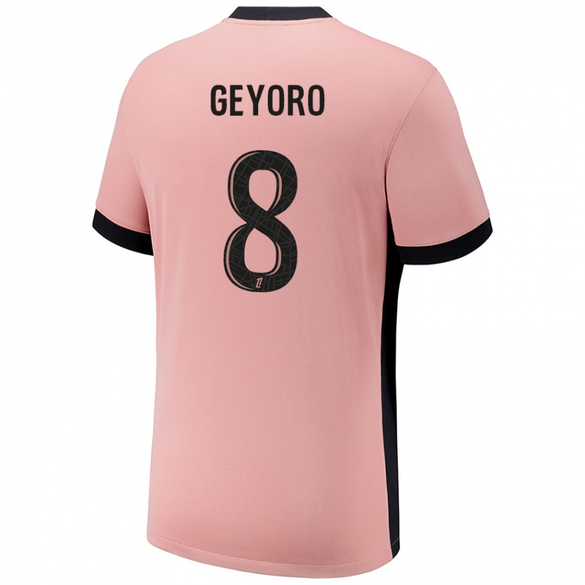 Hombre Camiseta Grace Geyoro #8 Rosa Óxido Equipación Tercera 2024/25 La Camisa Chile