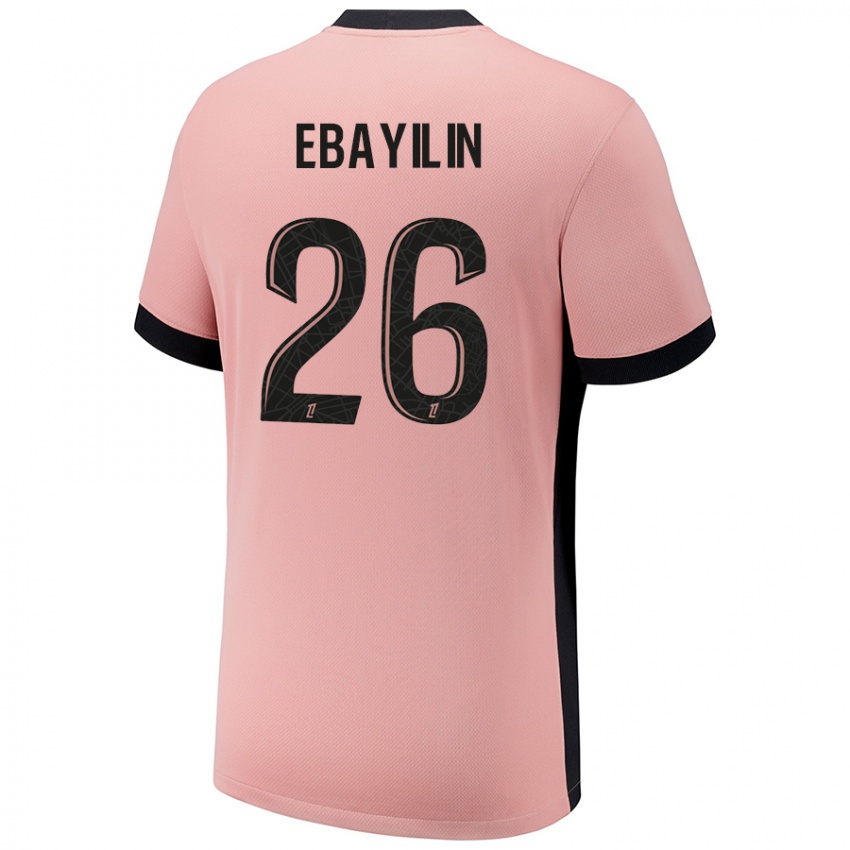 Hombre Camiseta Anaïs Ebayilin #26 Rosa Óxido Equipación Tercera 2024/25 La Camisa Chile