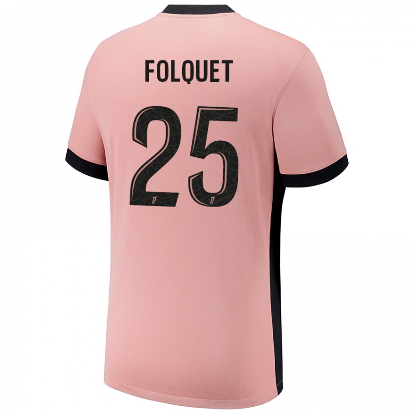 Hombre Camiseta Magnaba Folquet #25 Rosa Óxido Equipación Tercera 2024/25 La Camisa Chile