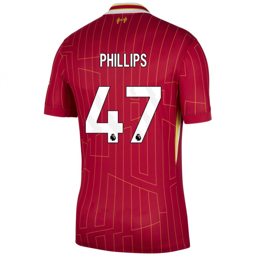 Mujer Camiseta Nathaniel Phillips #47 Rojo Amarillo Blanco 1ª Equipación 2024/25 La Camisa Chile