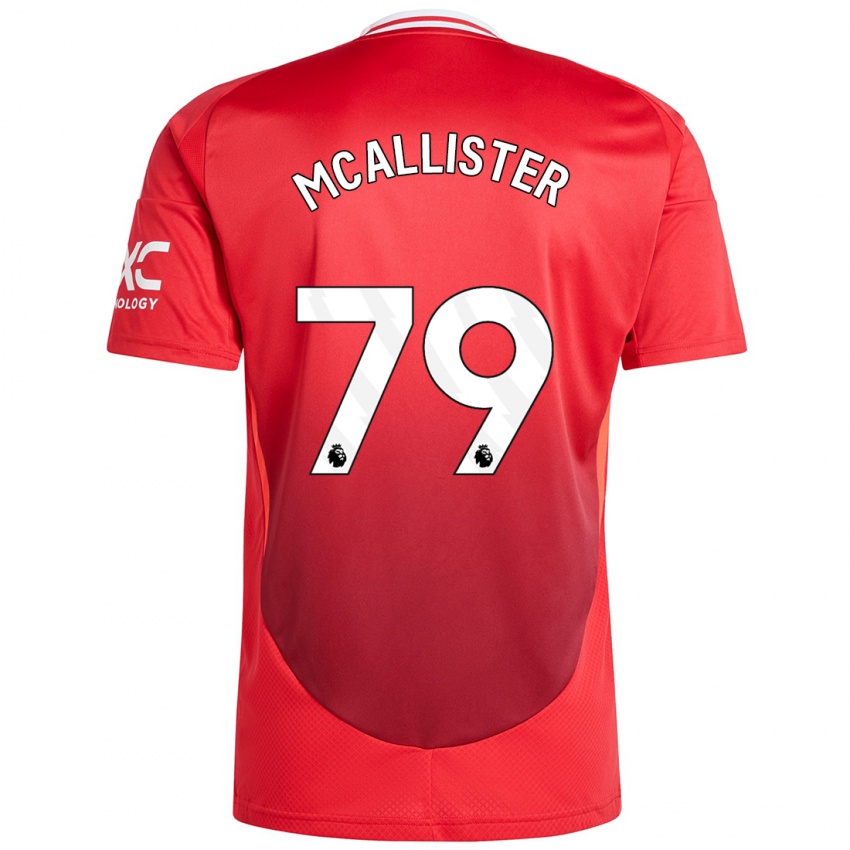 Mujer Camiseta Finley Mcallister #79 Rojo Brillante 1ª Equipación 2024/25 La Camisa Chile