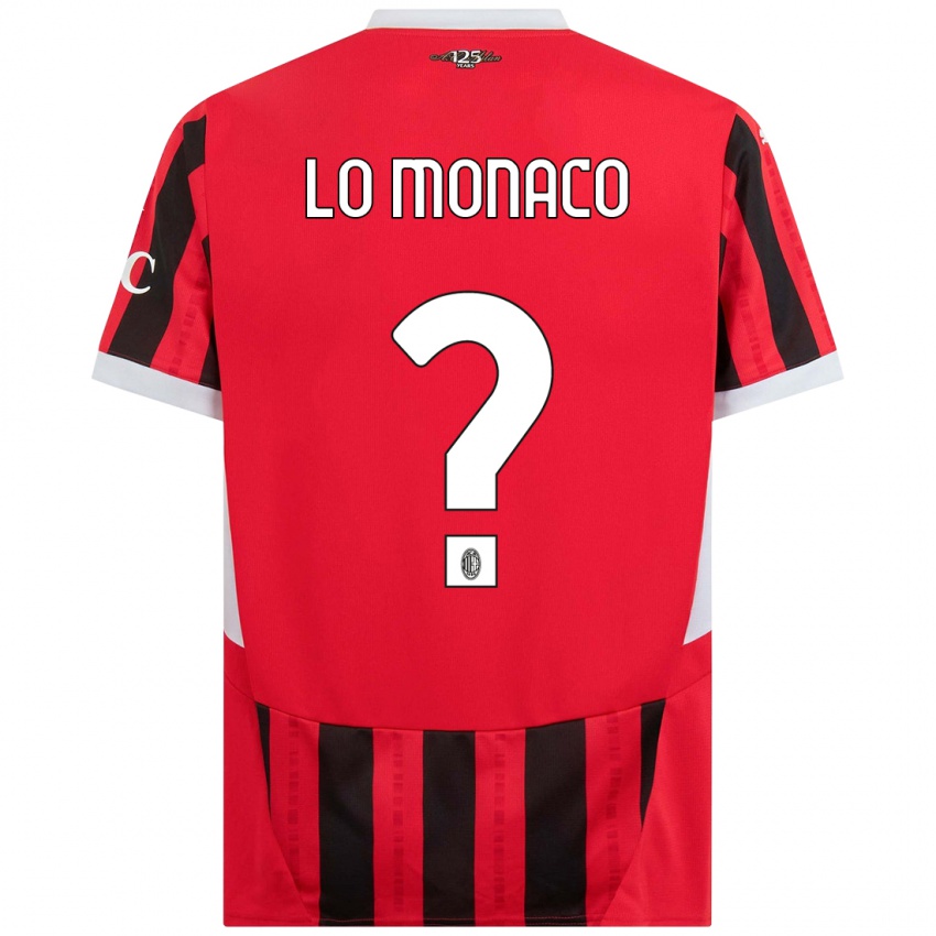 Mujer Camiseta Kevin Lo Monaco #0 Rojo Negro 1ª Equipación 2024/25 La Camisa Chile