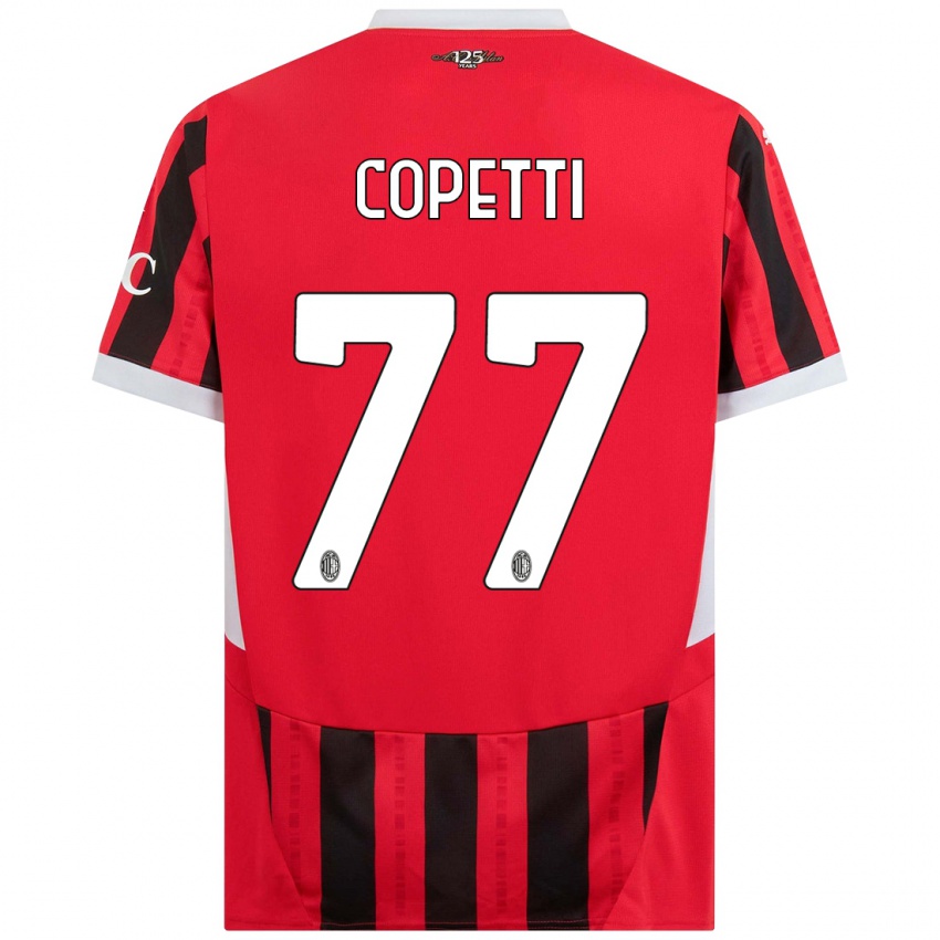 Mujer Camiseta Matilde Copetti #77 Rojo Negro 1ª Equipación 2024/25 La Camisa Chile