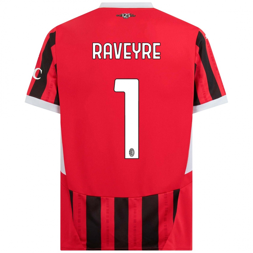 Mujer Camiseta Noah Raveyre #1 Rojo Negro 1ª Equipación 2024/25 La Camisa Chile