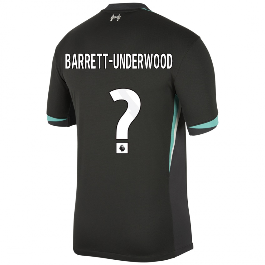 Mujer Camiseta Keehan Barrett-Underwood #0 Negro Antracita Blanco 2ª Equipación 2024/25 La Camisa Chile