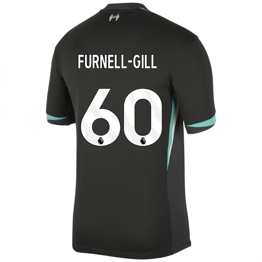 Mujer Camiseta Luca Furnell-Gill #60 Negro Antracita Blanco 2ª Equipación 2024/25 La Camisa Chile