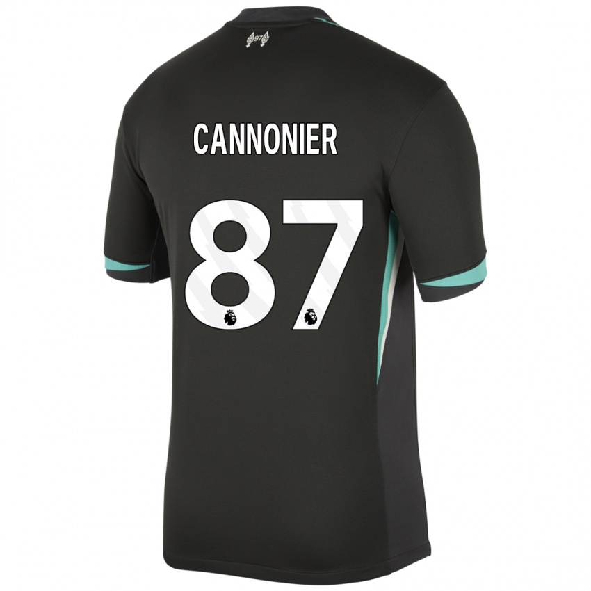 Mujer Camiseta Oakley Cannonier #87 Negro Antracita Blanco 2ª Equipación 2024/25 La Camisa Chile