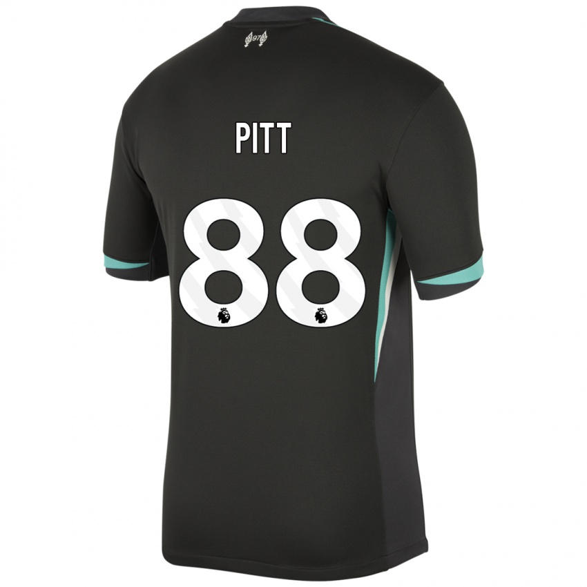 Mujer Camiseta Lucas Pitt #88 Negro Antracita Blanco 2ª Equipación 2024/25 La Camisa Chile