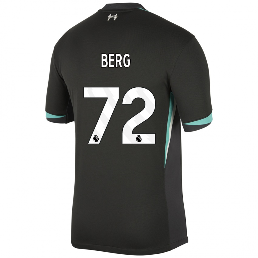 Mujer Camiseta Sepp Van Den Berg #72 Negro Antracita Blanco 2ª Equipación 2024/25 La Camisa Chile