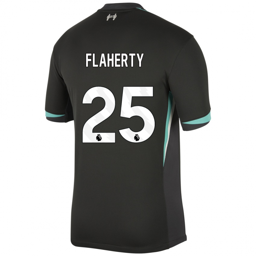 Mujer Camiseta Gilly Flaherty #25 Negro Antracita Blanco 2ª Equipación 2024/25 La Camisa Chile