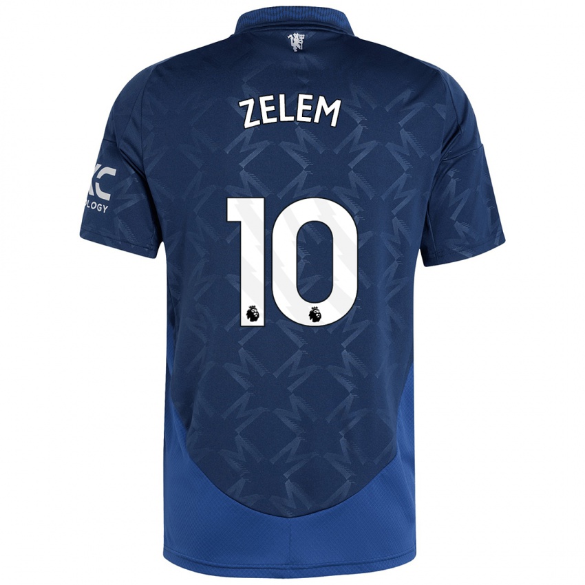 Mujer Camiseta Katie Zelem #10 Índigo 2ª Equipación 2024/25 La Camisa Chile