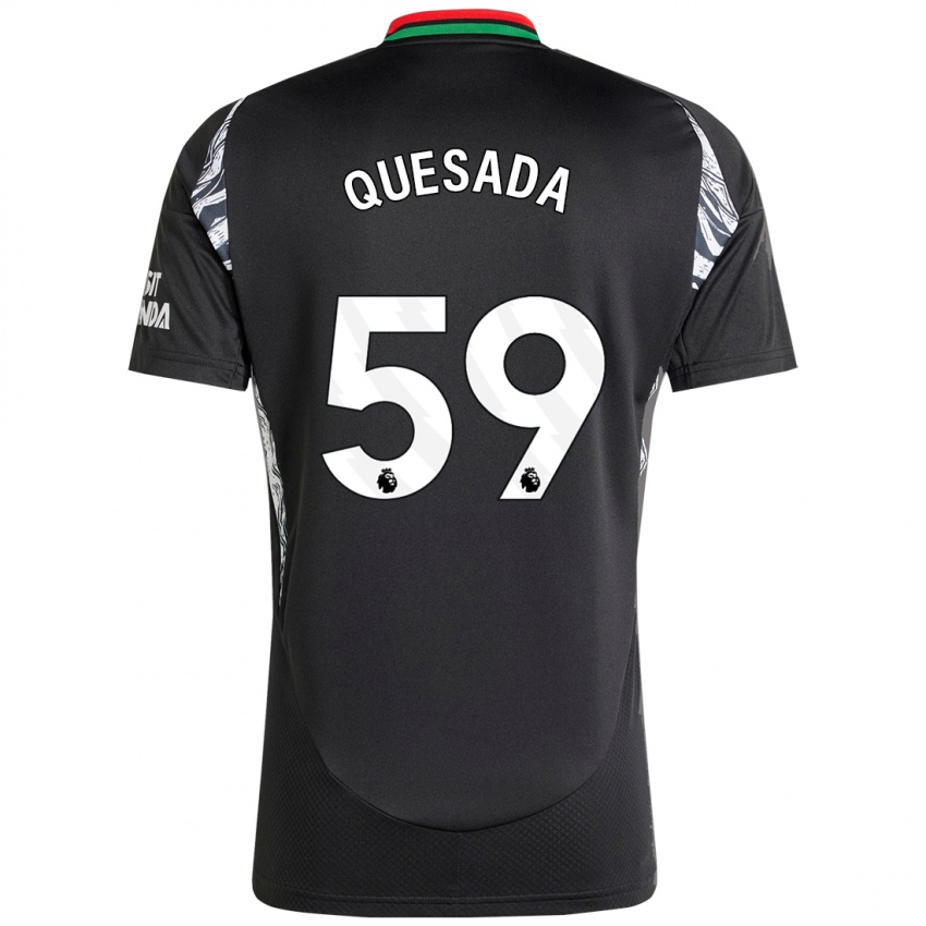 Mujer Camiseta Elián Quesada #59 Negro 2ª Equipación 2024/25 La Camisa Chile