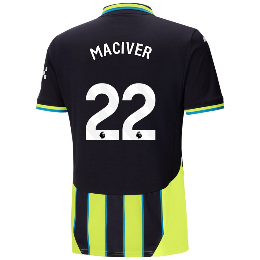 Mujer Camiseta Sandy Maciver #22 Azul Amarillo 2ª Equipación 2024/25 La Camisa Chile