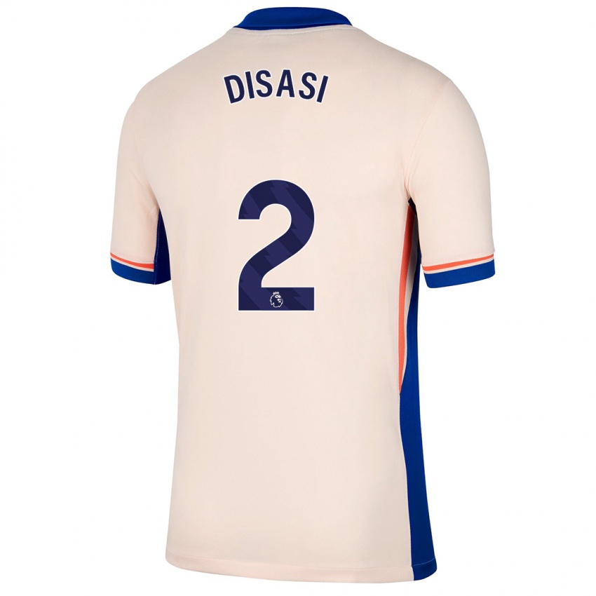 Mujer Camiseta Axel Disasi #2 Beige Claro 2ª Equipación 2024/25 La Camisa Chile