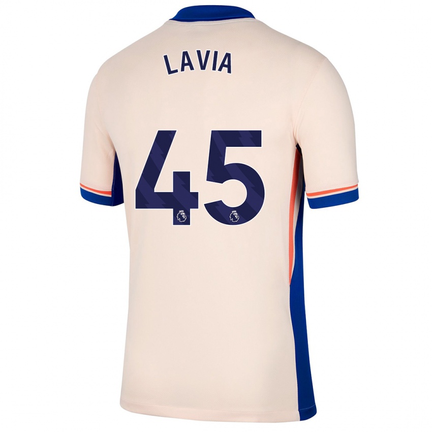 Mujer Camiseta Romeo Lavia #45 Beige Claro 2ª Equipación 2024/25 La Camisa Chile