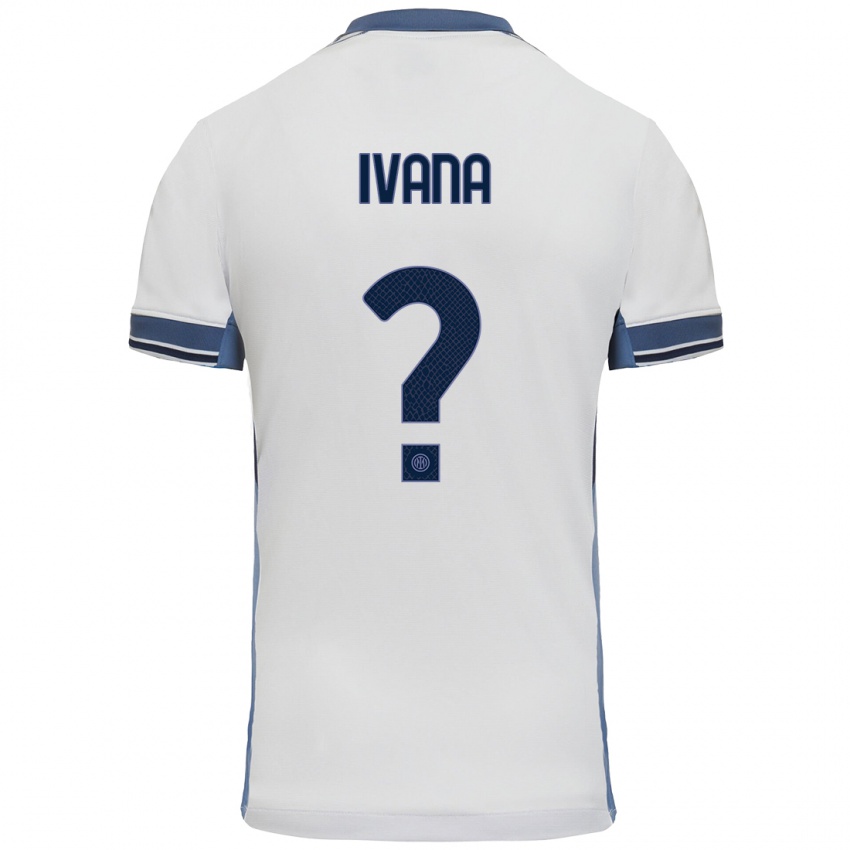 Mujer Camiseta Ivana Andrés #0 Blanco Gris 2ª Equipación 2024/25 La Camisa Chile