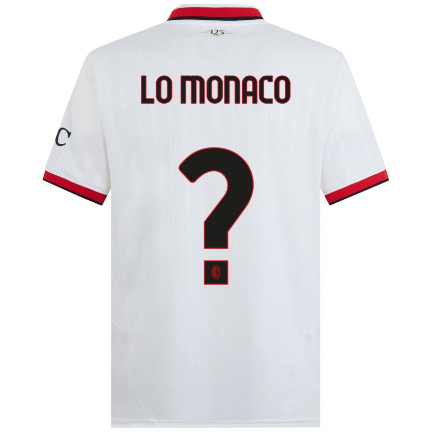 Mujer Camiseta Kevin Lo Monaco #0 Blanco Negro Rojo 2ª Equipación 2024/25 La Camisa Chile