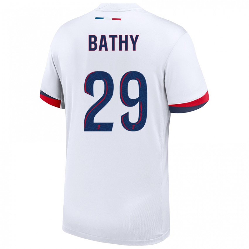 Mujer Camiseta Griedge Mbock Bathy #29 Blanco Azul Rojo 2ª Equipación 2024/25 La Camisa Chile