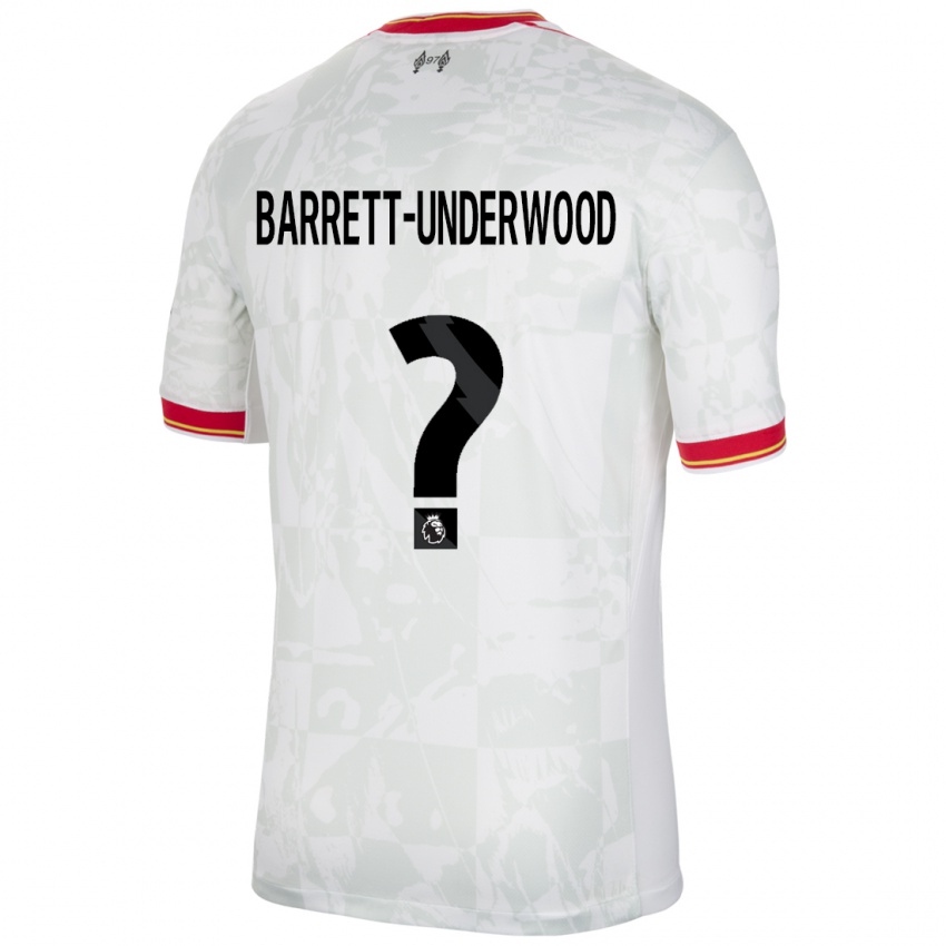 Mujer Camiseta Keehan Barrett-Underwood #0 Blanco Rojo Negro Equipación Tercera 2024/25 La Camisa Chile