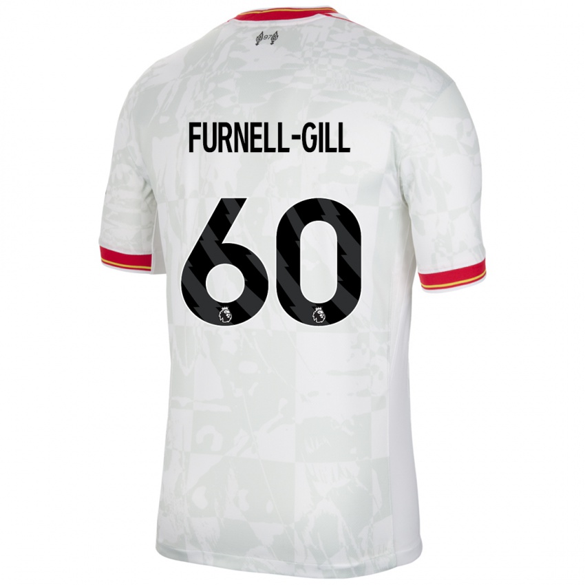 Mujer Camiseta Luca Furnell-Gill #60 Blanco Rojo Negro Equipación Tercera 2024/25 La Camisa Chile