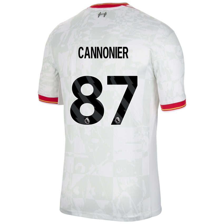 Mujer Camiseta Oakley Cannonier #87 Blanco Rojo Negro Equipación Tercera 2024/25 La Camisa Chile