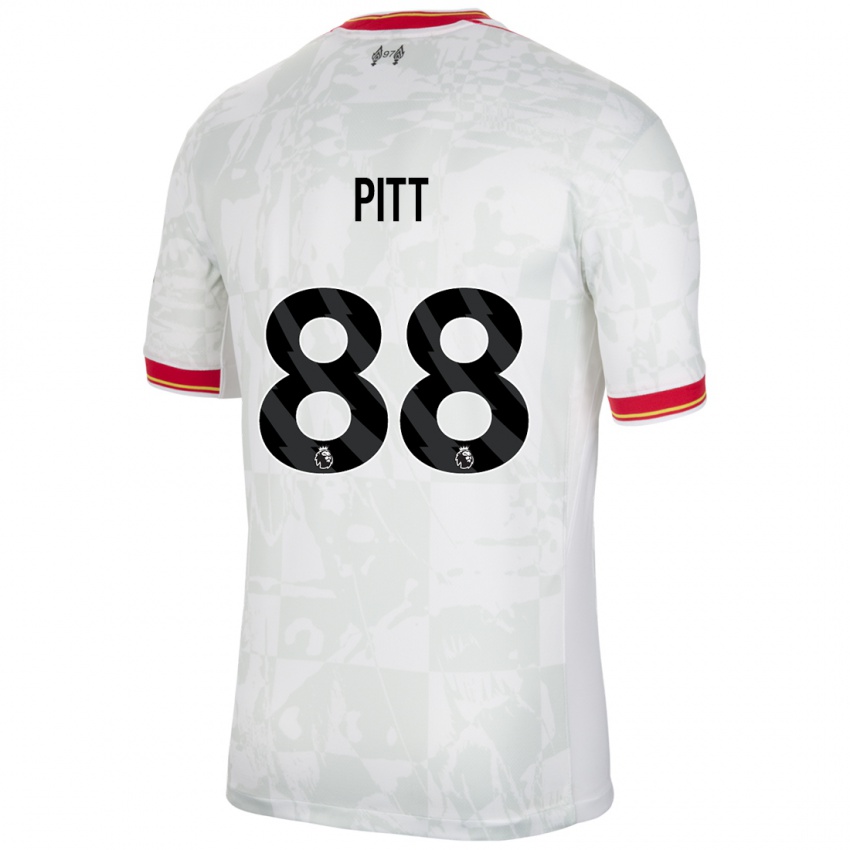 Mujer Camiseta Lucas Pitt #88 Blanco Rojo Negro Equipación Tercera 2024/25 La Camisa Chile