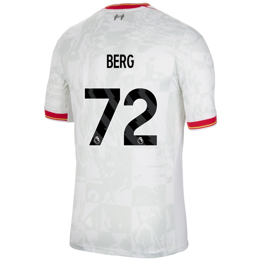 Mujer Camiseta Sepp Van Den Berg #72 Blanco Rojo Negro Equipación Tercera 2024/25 La Camisa Chile