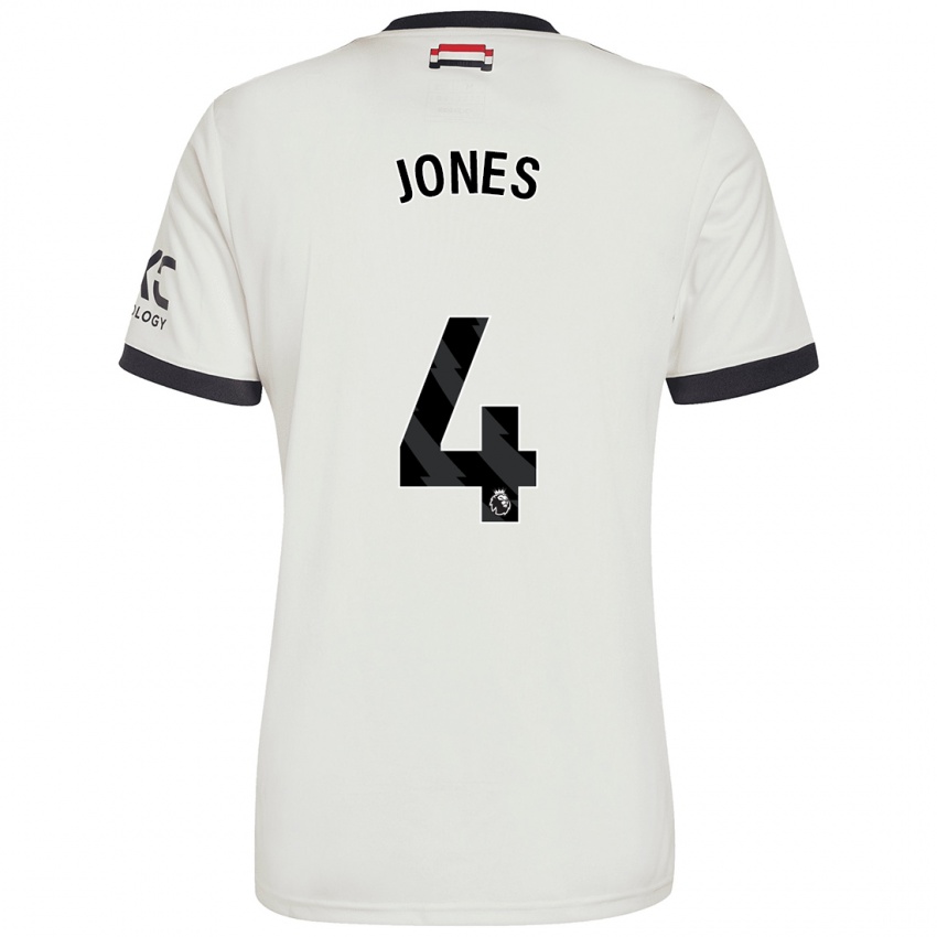 Mujer Camiseta Phil Jones #4 Blanquecino Equipación Tercera 2024/25 La Camisa Chile