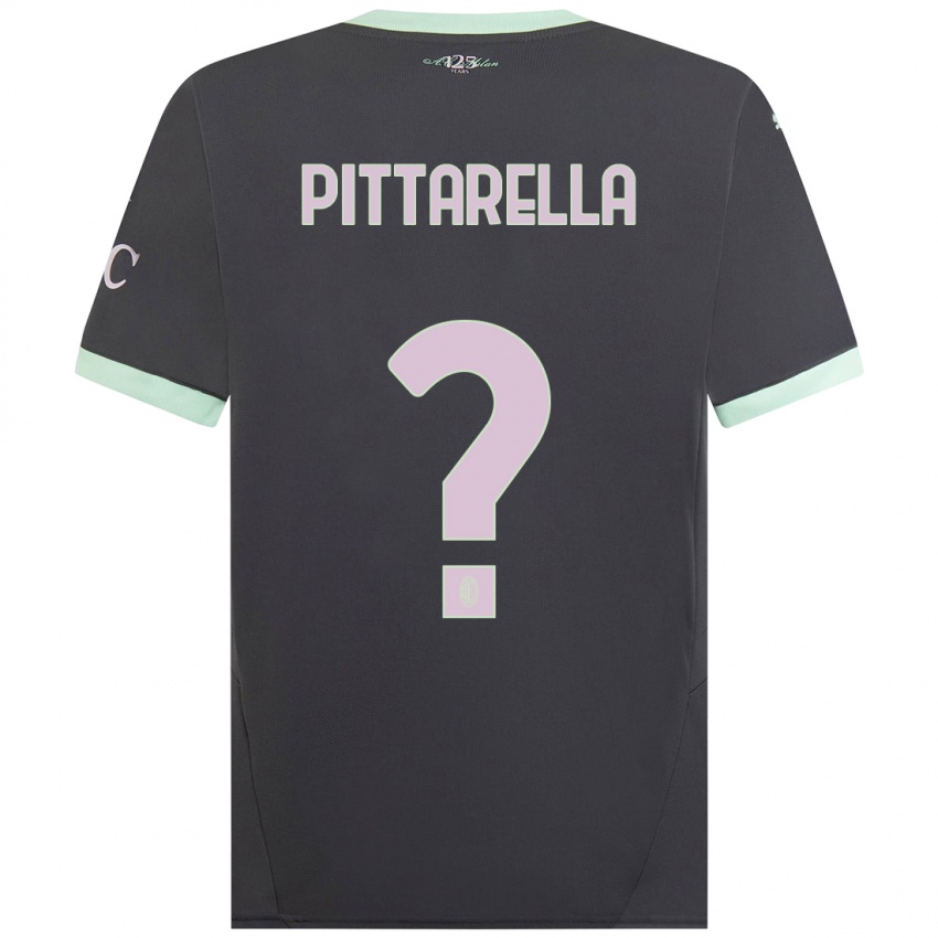 Mujer Camiseta Matteo Pittarella #0 Gris Equipación Tercera 2024/25 La Camisa Chile