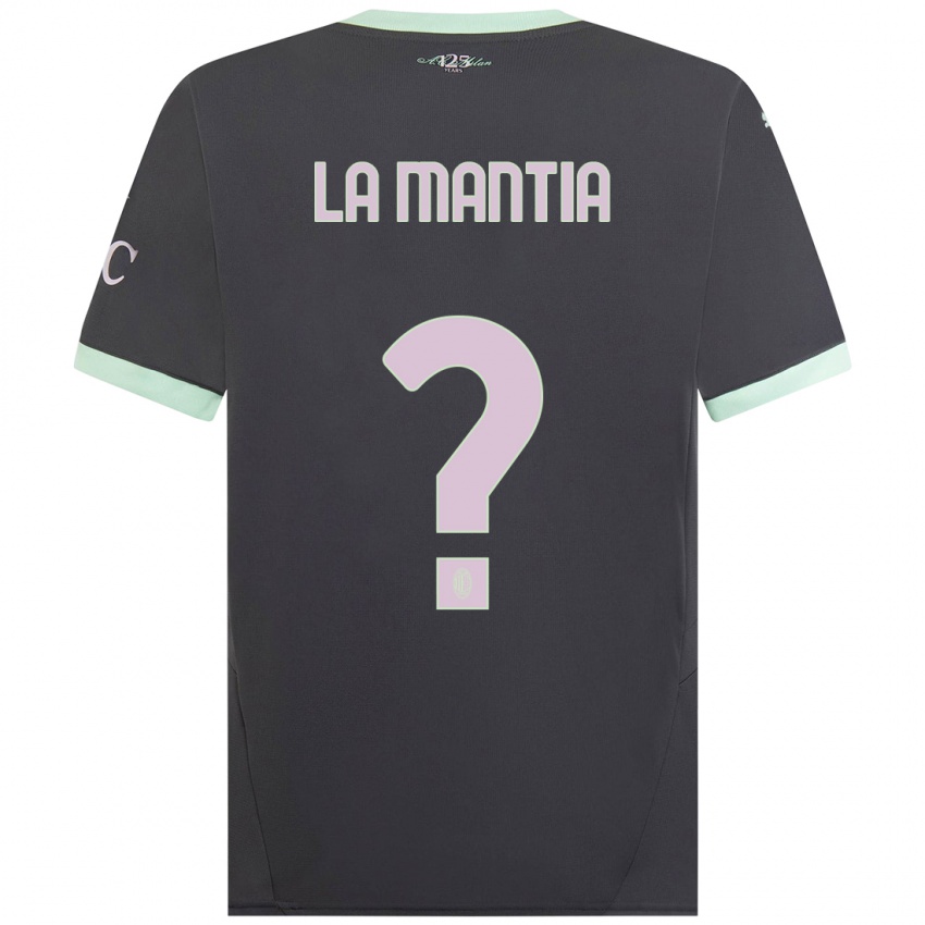 Mujer Camiseta Simon La Mantia #0 Gris Equipación Tercera 2024/25 La Camisa Chile