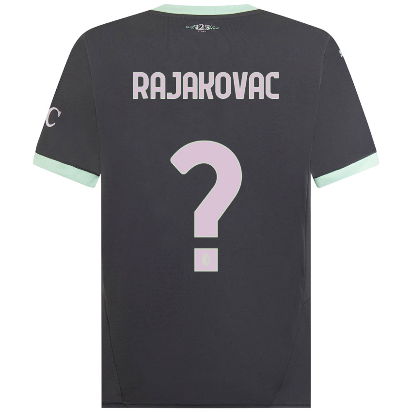 Mujer Camiseta Mihajlo Rajakovac #0 Gris Equipación Tercera 2024/25 La Camisa Chile