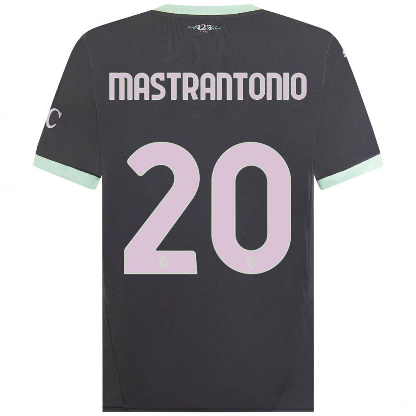 Mujer Camiseta Davide Mastrantonio #20 Gris Equipación Tercera 2024/25 La Camisa Chile