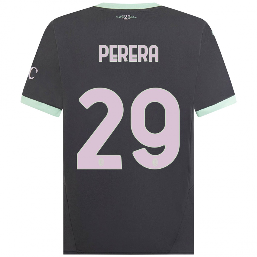 Mujer Camiseta Nirash Perera #29 Gris Equipación Tercera 2024/25 La Camisa Chile