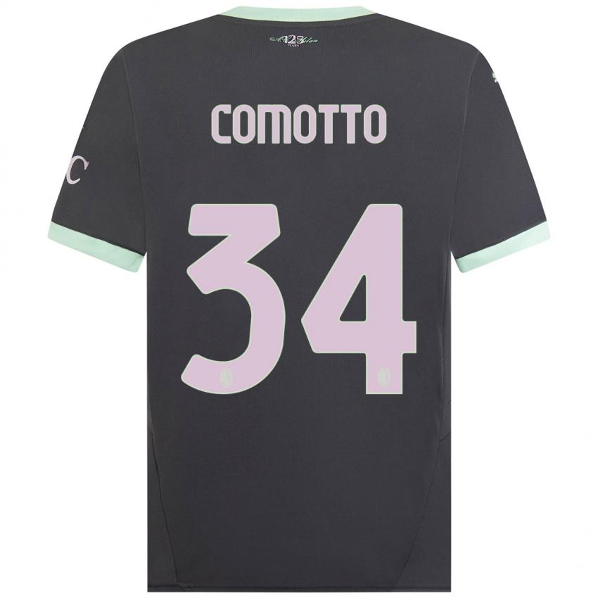 Mujer Camiseta Christian Comotto #34 Gris Equipación Tercera 2024/25 La Camisa Chile