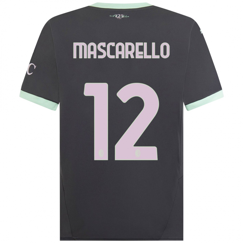 Mujer Camiseta Marta Mascarello #12 Gris Equipación Tercera 2024/25 La Camisa Chile