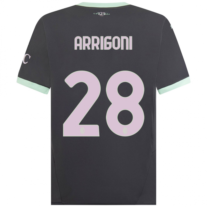 Mujer Camiseta Giorgia Arrigoni #28 Gris Equipación Tercera 2024/25 La Camisa Chile